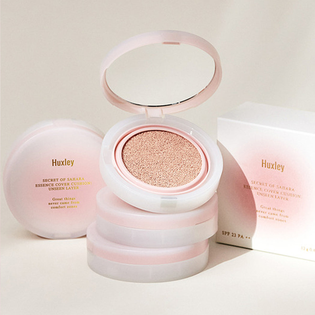 Huxley Essence Cover Cushion Unseen Layer (Original) - 12g (Shade: 02 Coral Sand)