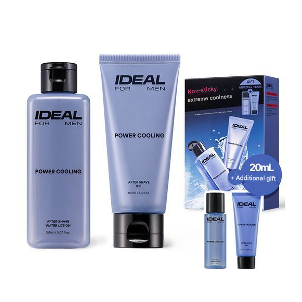 IDEAL FOR MEN Power Cooling After Shave 2-Piece Set
