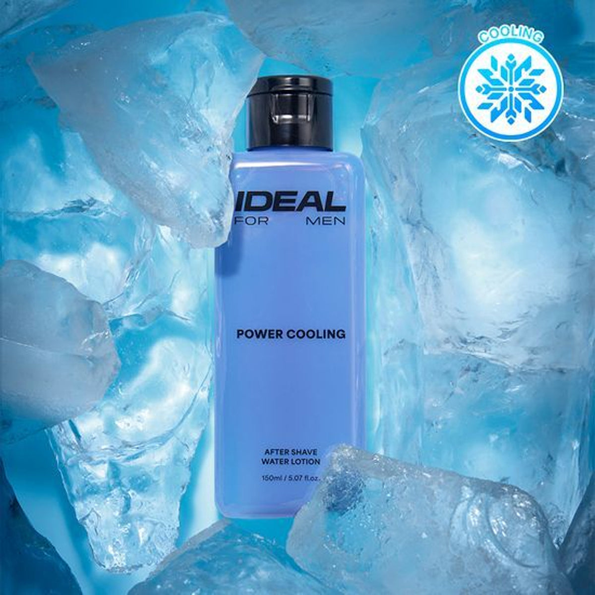IDEAL FOR MEN Power Cooling Aftershave Water Lotion 150ml