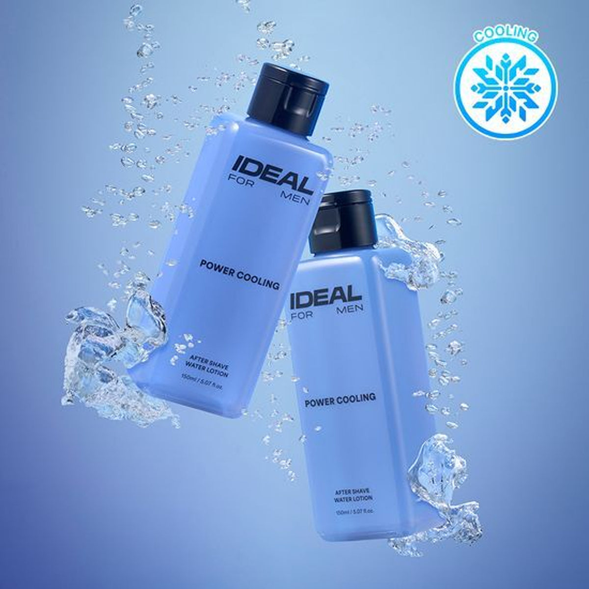 IDEAL FOR MEN Power Cooling Aftershave Water Lotion 150ml
