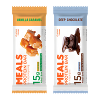 INTAKE Mills Protein 15g Bar 2 Types (8 Pieces: Deep Chocolate / Vanilla Caramel) — Choose 1 from 3 Options