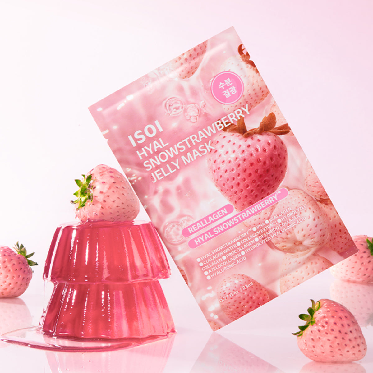 ISOI Hyal Snow Strawberry Jelly Mask Double Set (10 Sheets x 2 Packs)