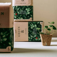 Soy O Green & Sanitary Pods Gran tamaño (24 almohadillas por paquete) - 4 paquetes