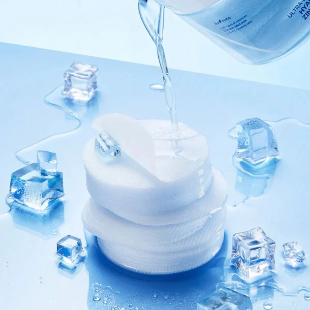 Isntree Almohadilla de enfriamiento de zinc ultra-bajo ácido hialurónico de zinc 150 ml 60EA