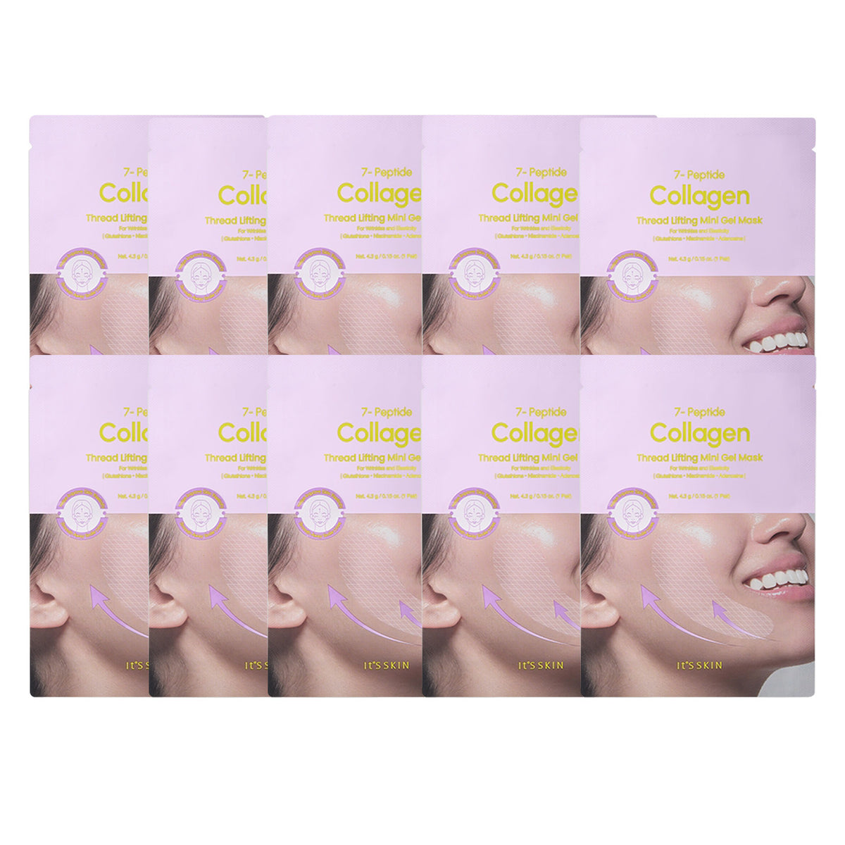 It'S SKIN 7 peptide Collagen Thread Lifting Mini Gel Mask 10ea 20ea