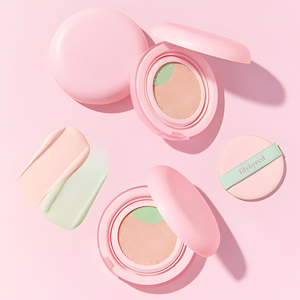 lilybyred Dual Light Tone Up Cushion Peach Green SPF50+ PA+++ 12g