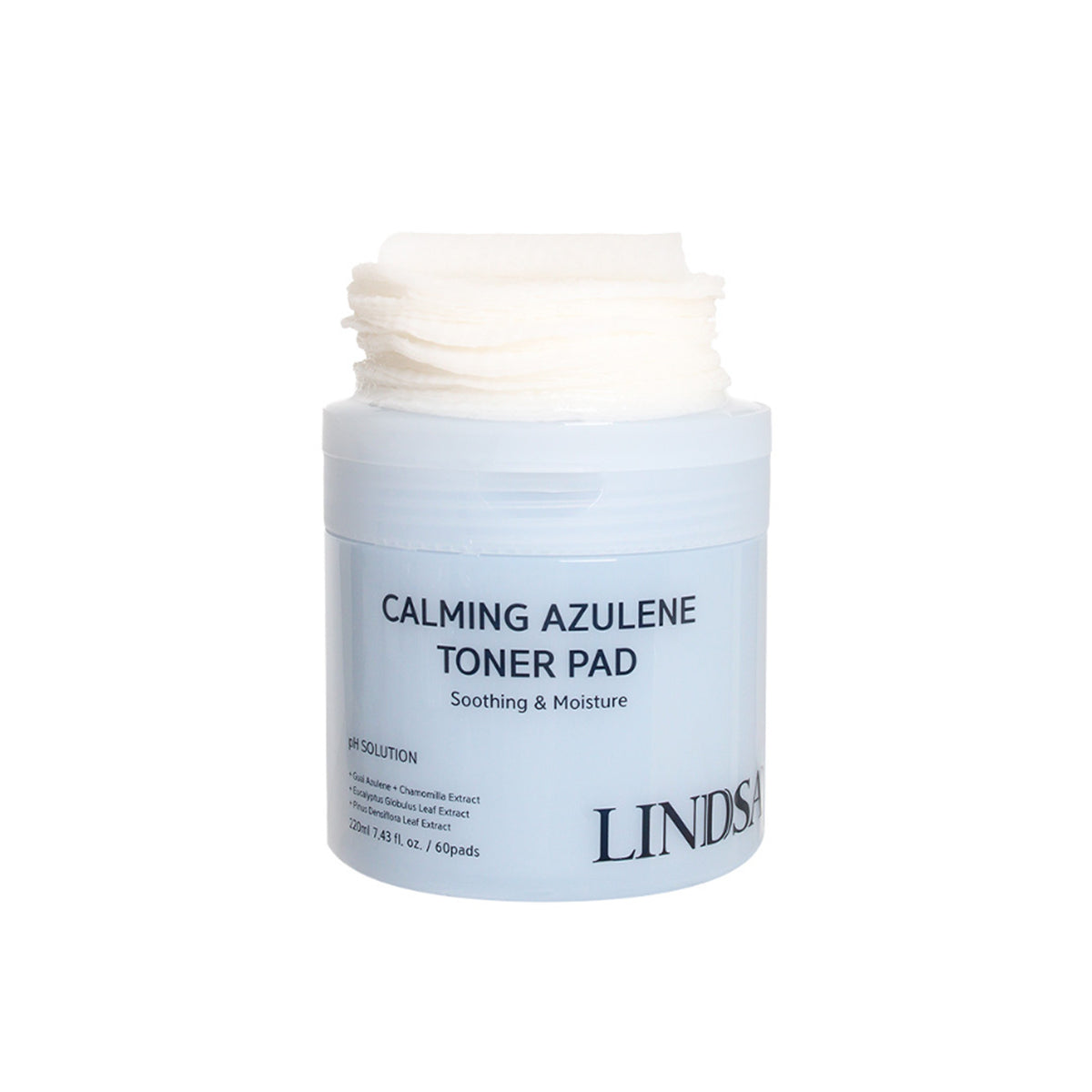 LINDSAY PH Solution Calming Azulene Toner Pad 220ml (60 Pads)