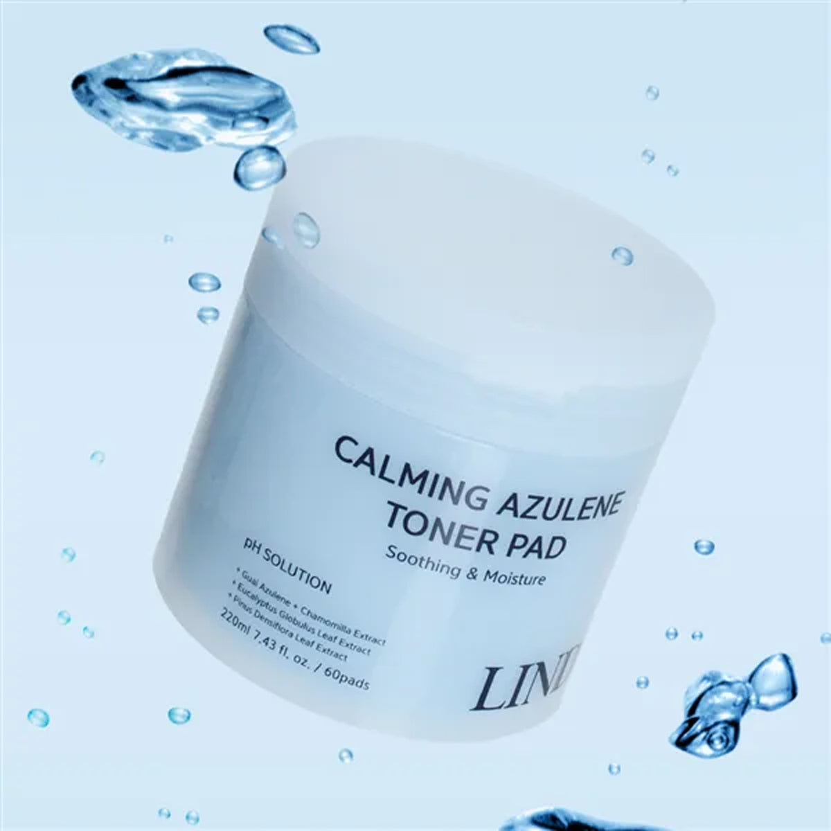 LINDSAY PH Solution Calming Azulene Toner Pad 220ml (60 Pads)