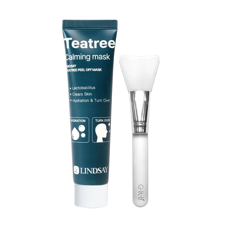 LINDSAY Tea Tree Calming Peel-Off Mask Pack 70ml + Pack Brush