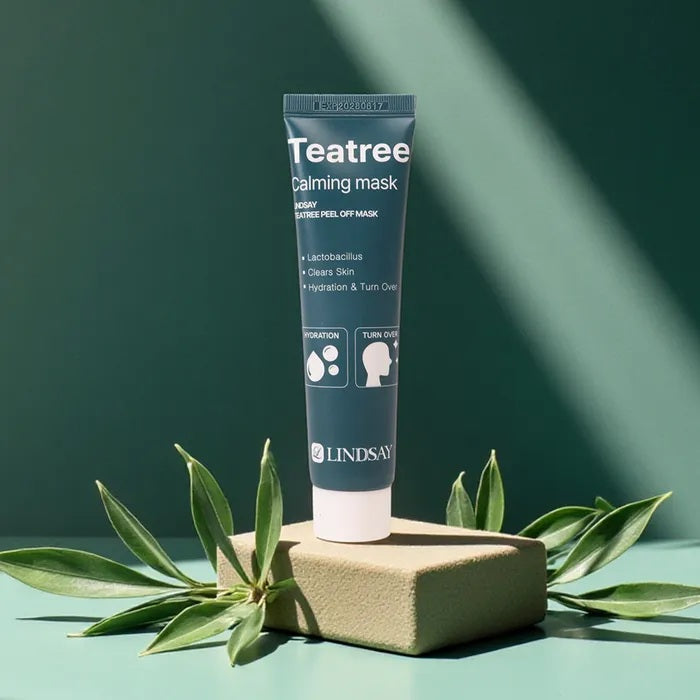 LINDSAY Tea Tree Calming Peel-Off Mask Pack 70ml + Pack Brush