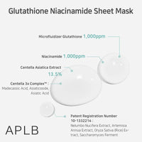 (Mhark) APLB Glutathione Niacinamide Sheet Mask 25ml - DODOSKIN