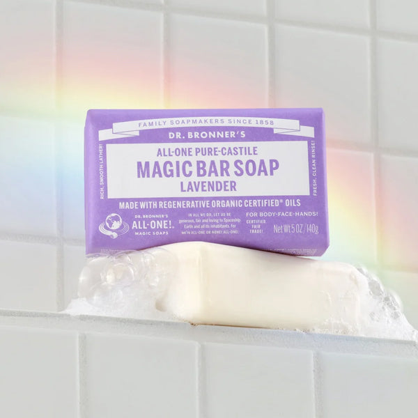 DR.BRONNER'S Lavender Pure Castile Bar Soap 140g