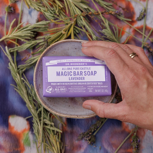 DR.BRONNER'S Lavender Pure Castile Bar Soap 140g