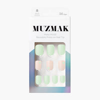 MUZMAK Nail Tips 36pcs #Leaf(Short Square)