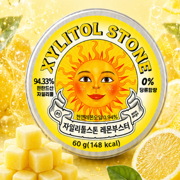 XYLITOL STONE Tin Case Lemon Booster 60g