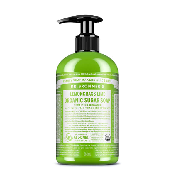 DR.BRONNER'S Lemongrass Lime Organic Sugar Soap 360ml