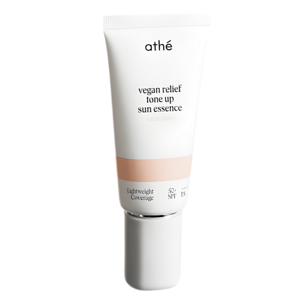 athe Vegan Relief Tone-Up Sun Essence SPF50+ PA++++ 50ml (Light Pink / Light Beige, Choose 1)