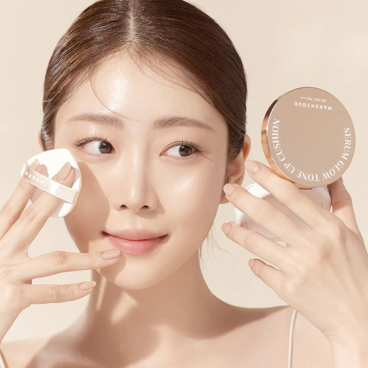 MARSHIQUE Serum Glow Tone Up Sun Cushion 12g