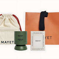 The options typically feature a selection of MAYET’s renowned formulations, such as their calming, purifying, or refreshing care products.