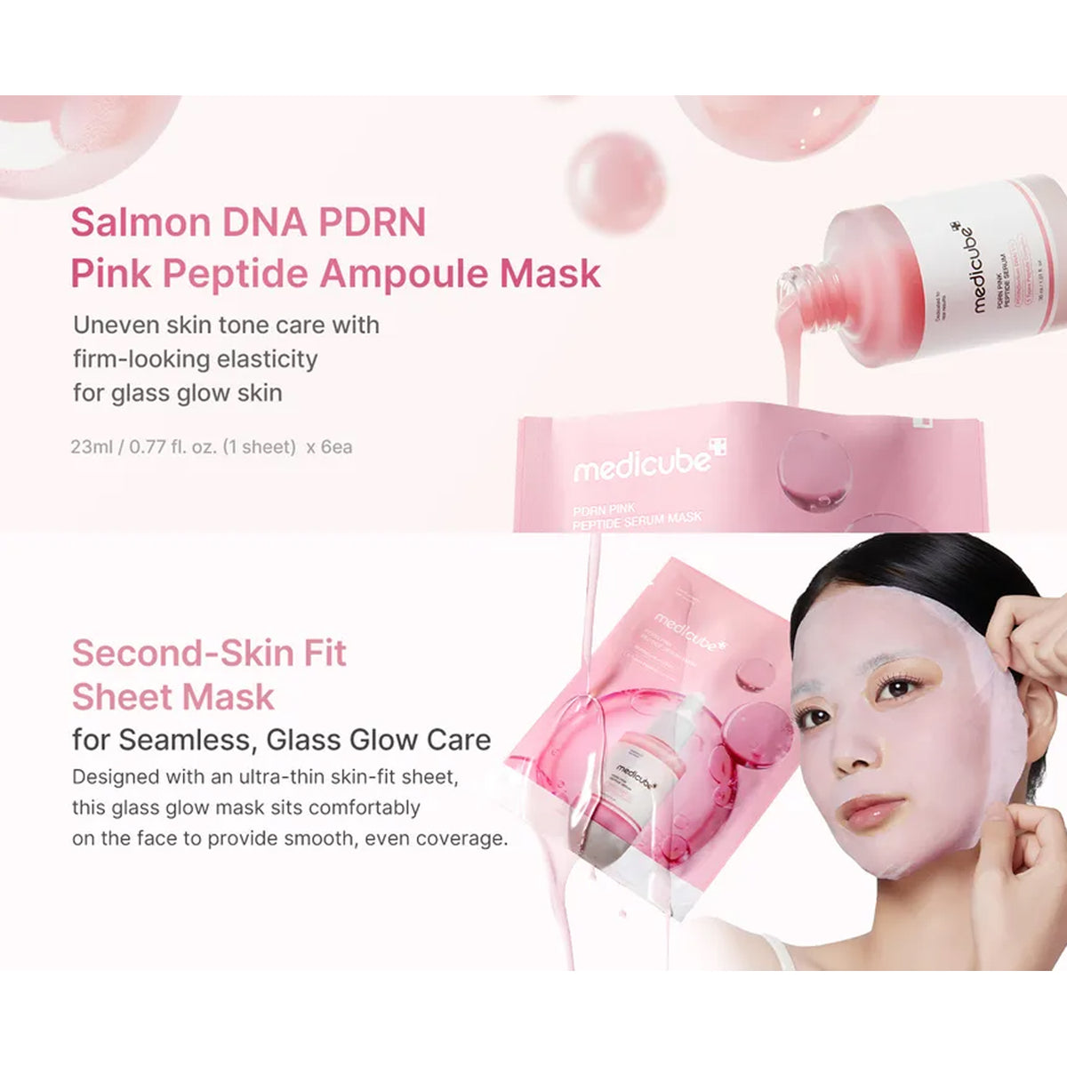 MEDICUBE PDRN Pink Peptide Serum Mask Set 10 Sheets