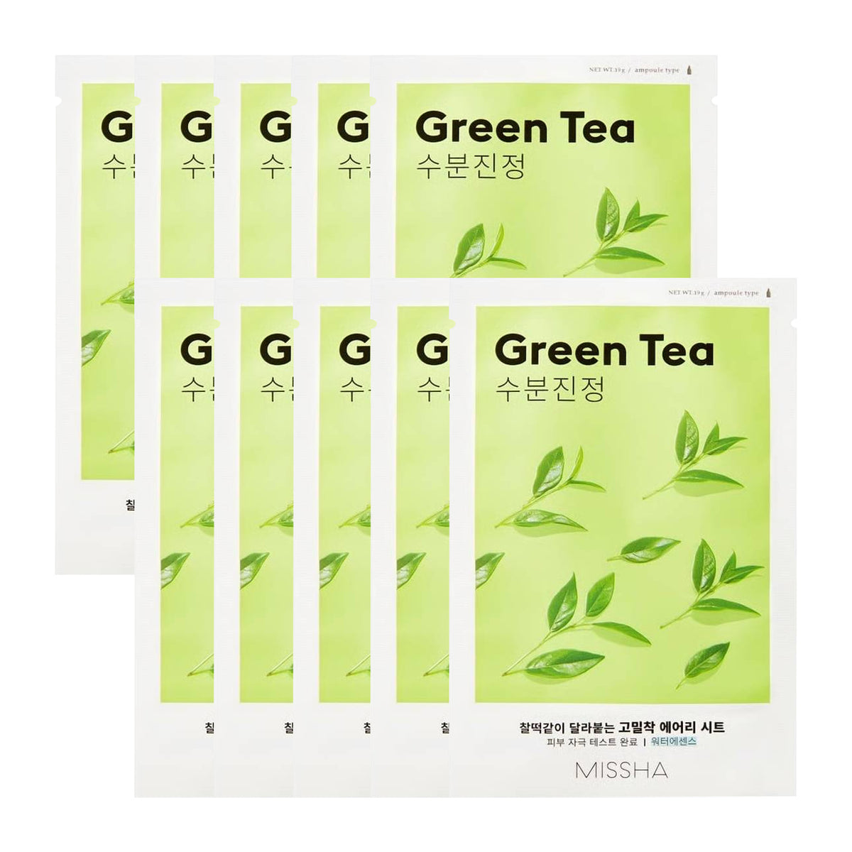 MISSHA Airy Close-Fitting Green Tea Sheet Mask 19g 20ea