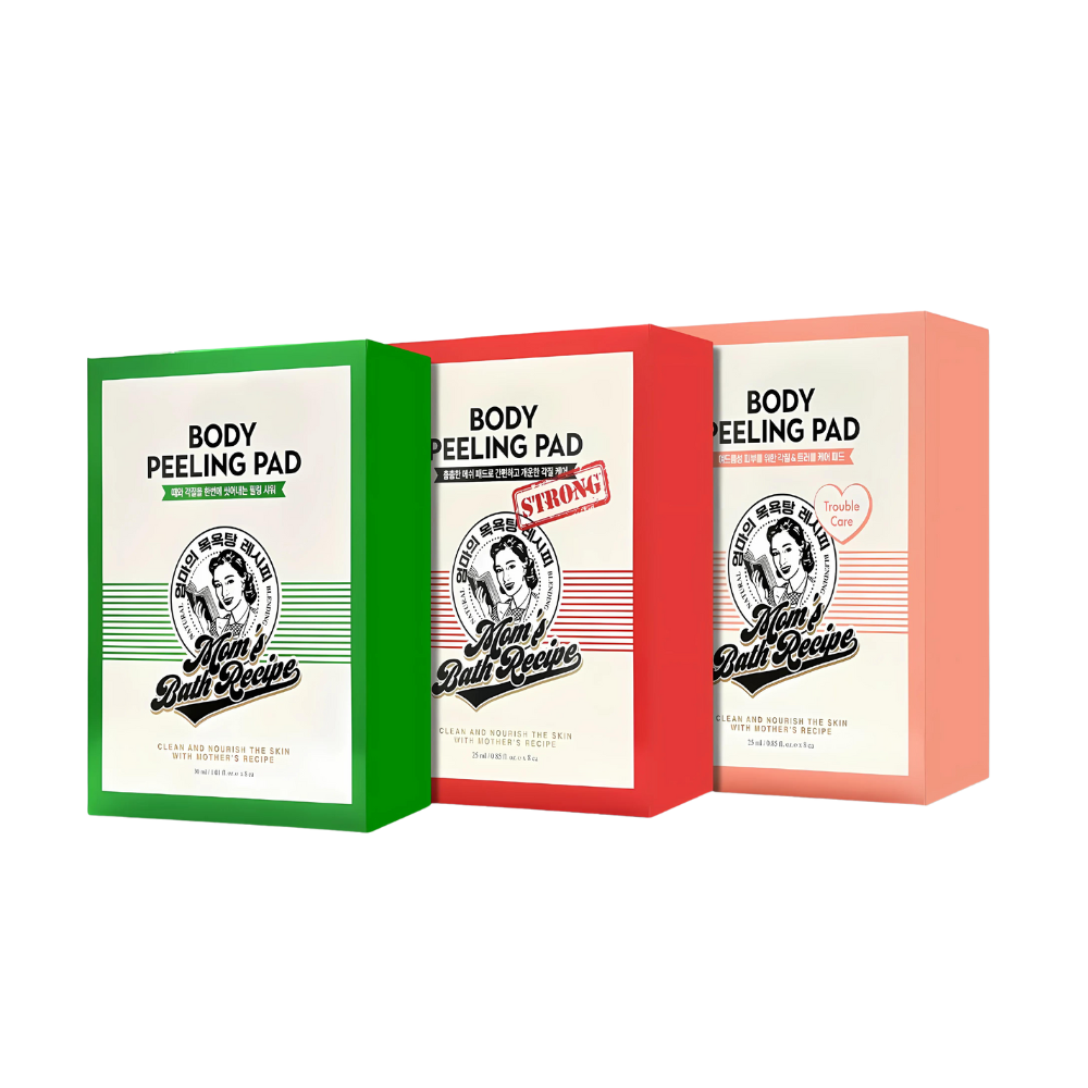 A set of 8 body peeling pads for moms' bath recipe, each containing 30ml/25ml of product.
