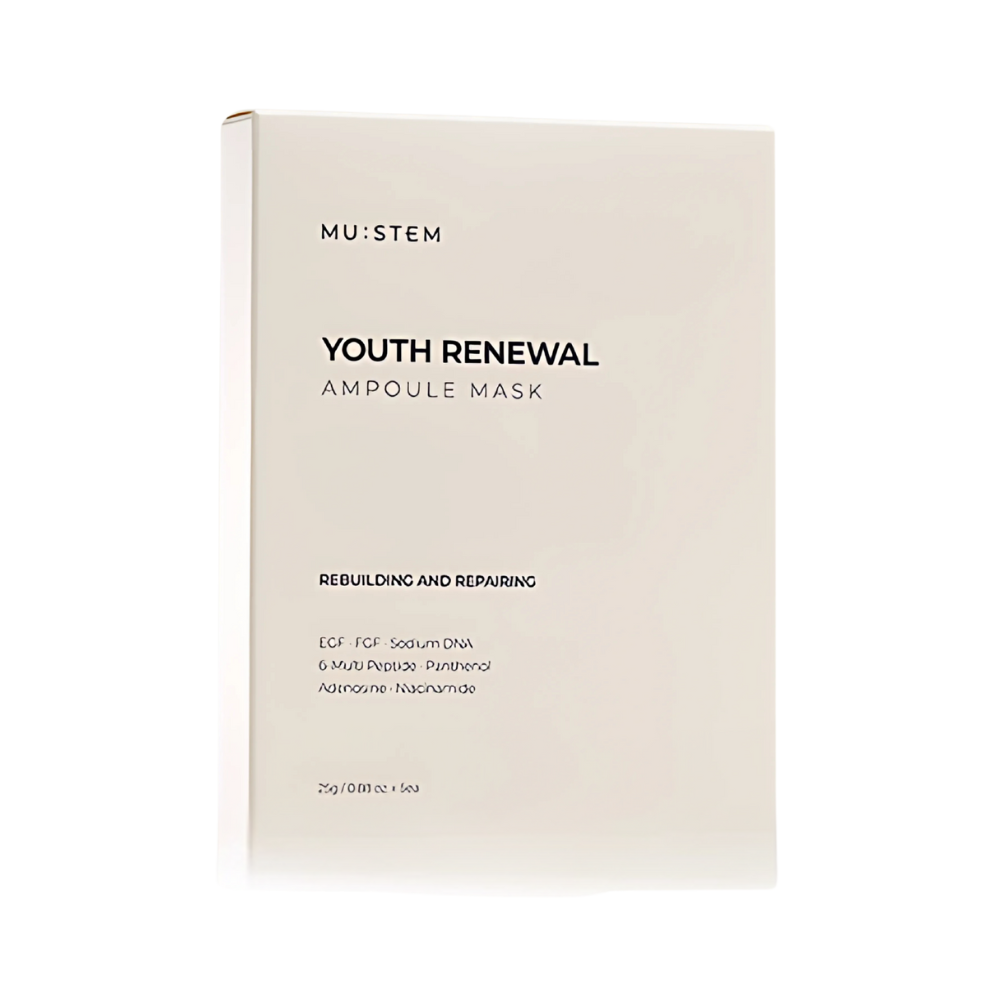 MU:STEM Youth Renewal Ampoule Mask Pack 1 Box (5 Sheets)