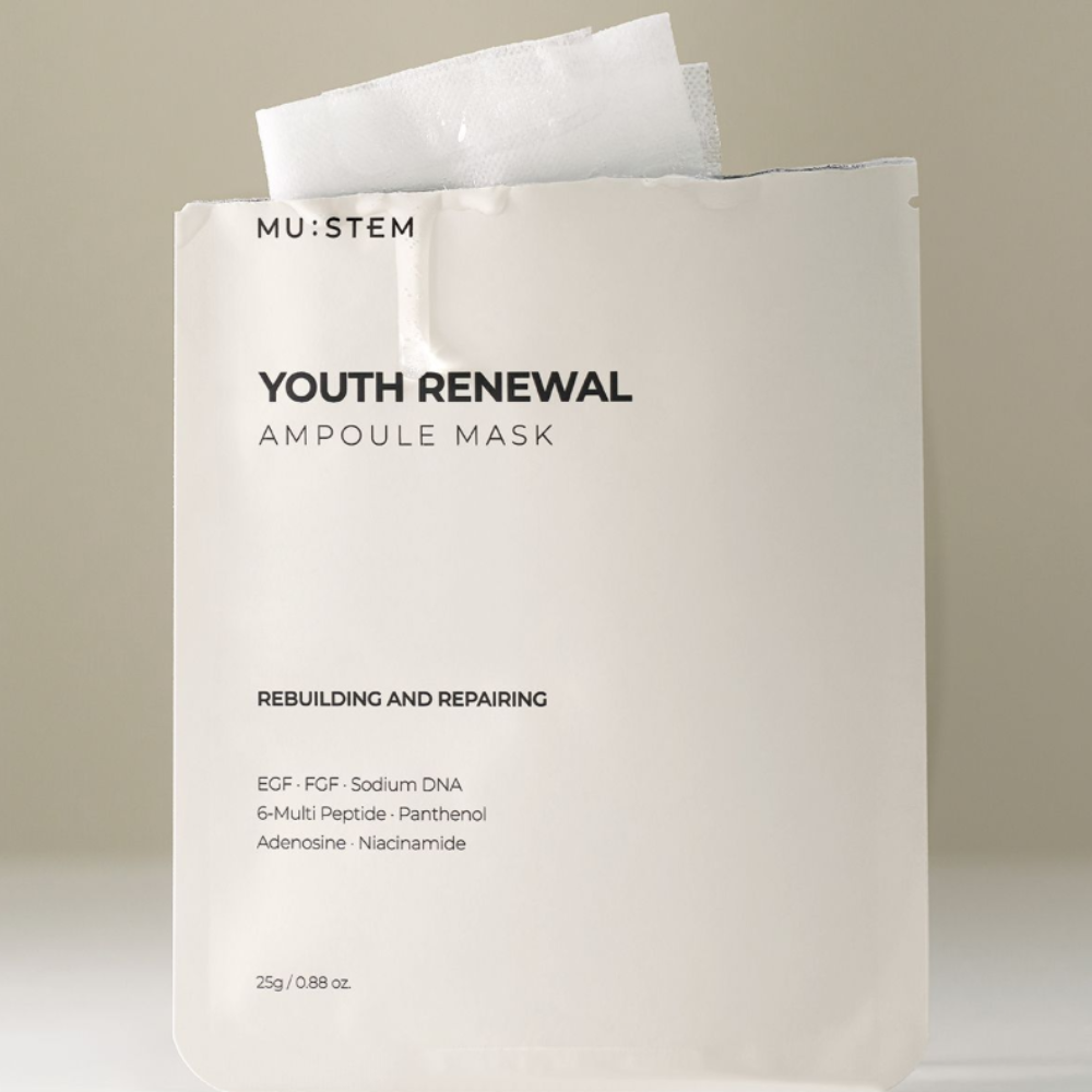 MU:STEM Youth Renewal Ampoule Mask Pack 1 Box (5 Sheets)