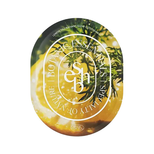 essenherb Lemon Dill Radiant Glow Cotton Mask 5ea
