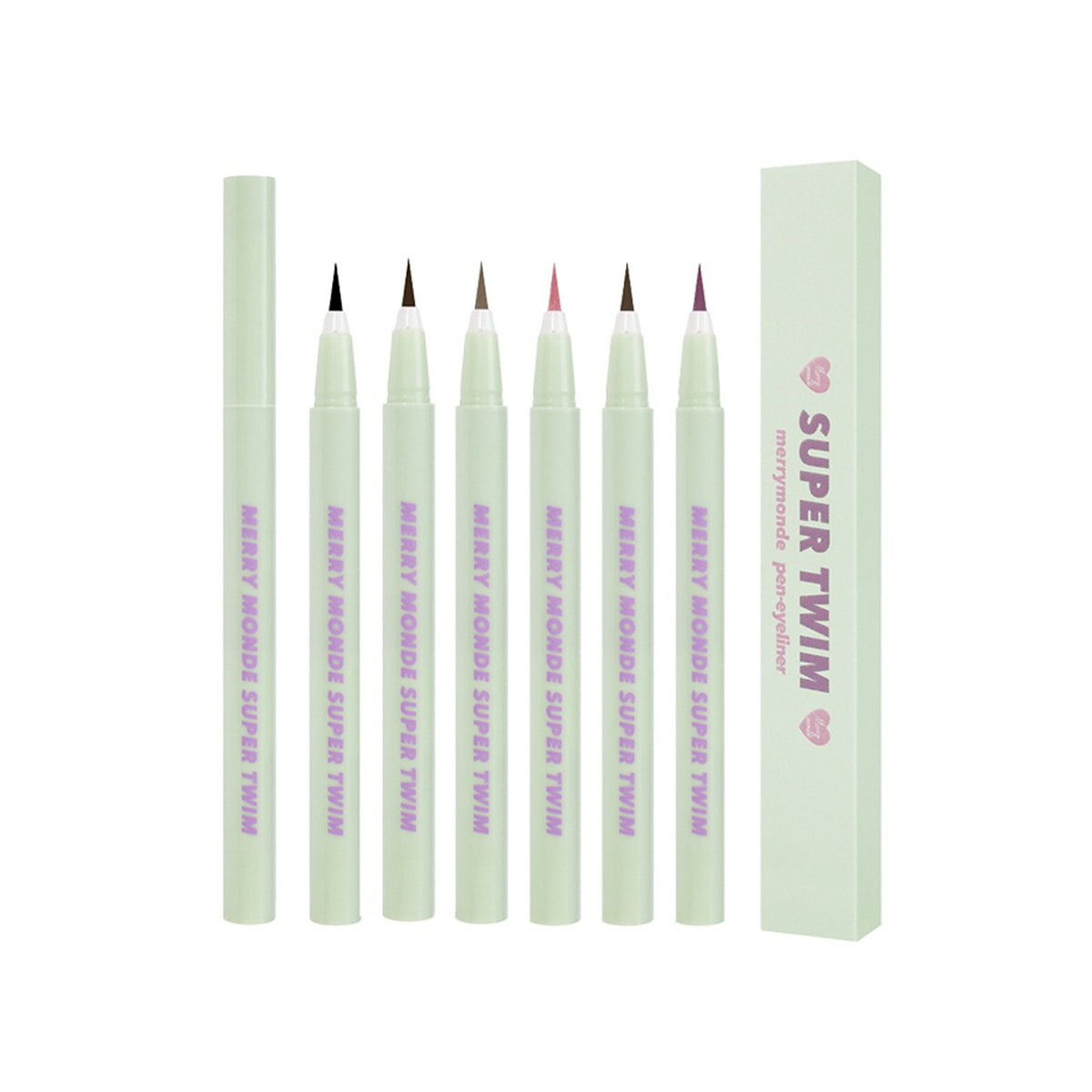 Merry monde Super Twim Pen Eyeliner (12 Colors)