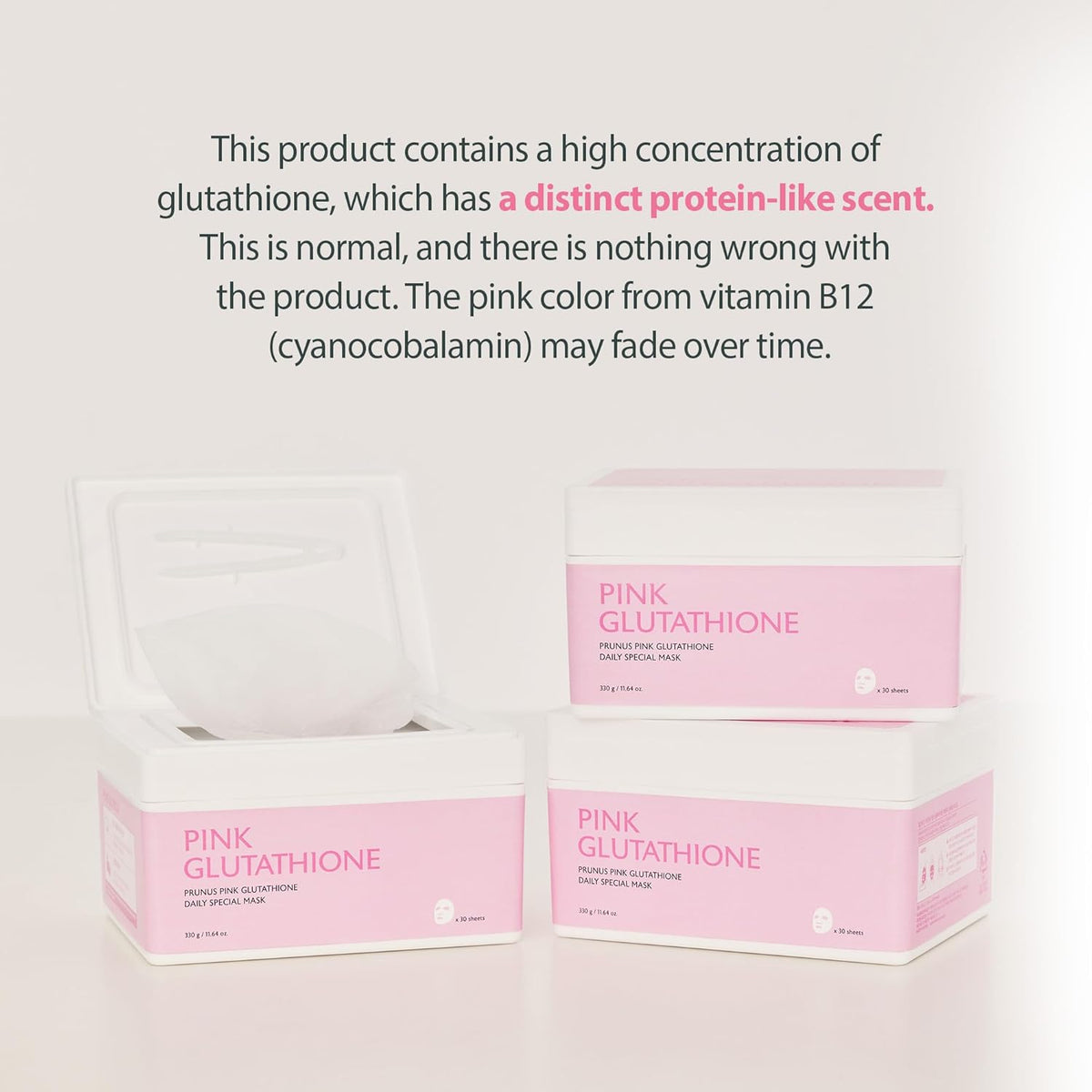 Milk Touch Plum Pink Glutathione Gentle Daily Brighting Mask 330G x 30 Hojas