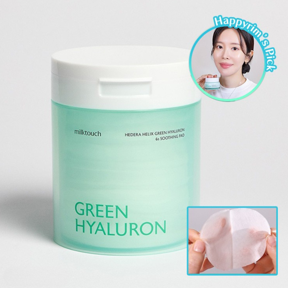 Milk Touch Green Hyaluron 6-Second Hydrating Soothing Pad 270g x 60 Sheets