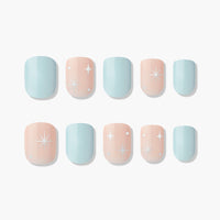 MUZMAK Nail Tips 36pcs #Milky Way(Short Square)