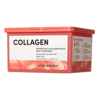 NATURE REPUBLIC Intense Multi Collagen Mucin Daily Sheet Mask (30 Sheets / Wrinkle Care)