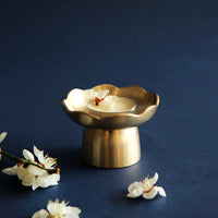 NOTDAM Bangjja Brassware Flower Gua Sha Massager with Complimentary Quilted Pouch