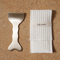 NOTDAM Bangjja Brassware Tulip Scalp Gua Sha Massager con regalo de Jeogori de cortesía