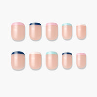 MUZMAK Nail Tips 36pcs #Neutral French(Short Square)