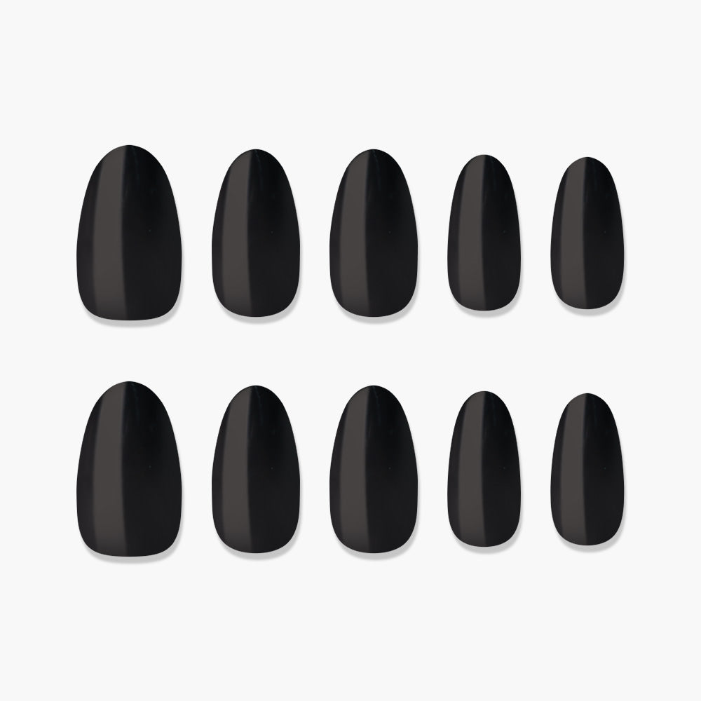 MUZMAK Nail Tips 36pcs #New Black(Almond)