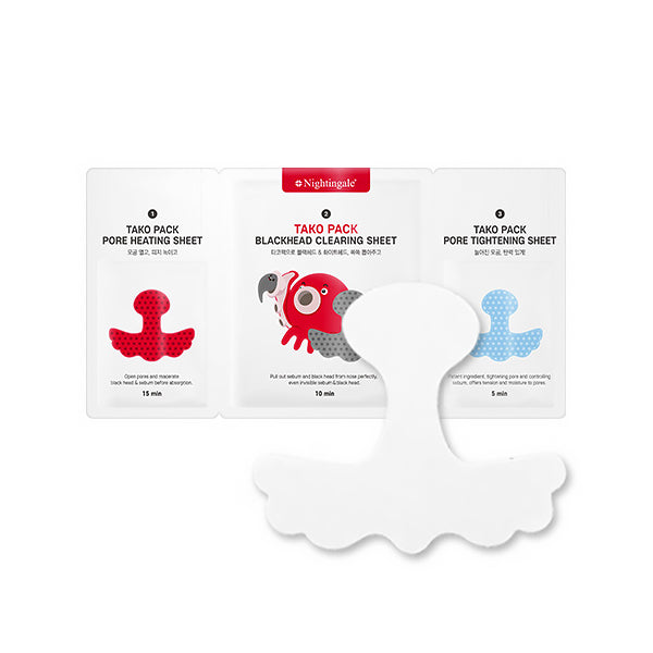 Nightingale 3Steps Blackhead & Whitegead Clear Solution Tako Pack 3ea