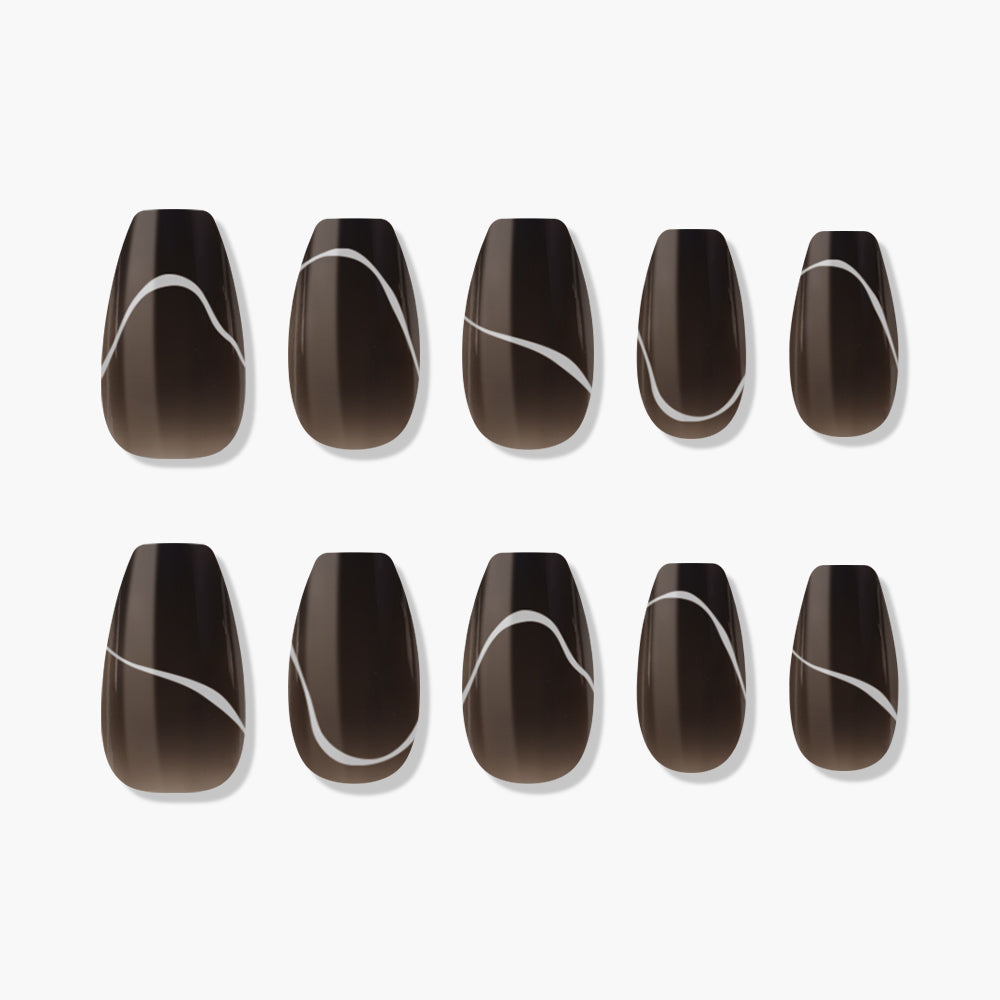 MUZMAK Nail Tips 36pcs #Noise (Coffin)