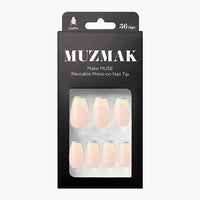 MUZMAK Nail Tips 36pcs #Novella(Coffin)