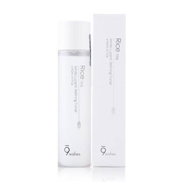 (Matthew) 9wishes Rice 72% White Lucent Refining Toner 150ml - DODOSKIN