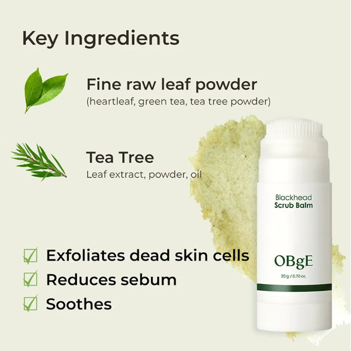 OBgE Blackhead Scrub Balm 20g