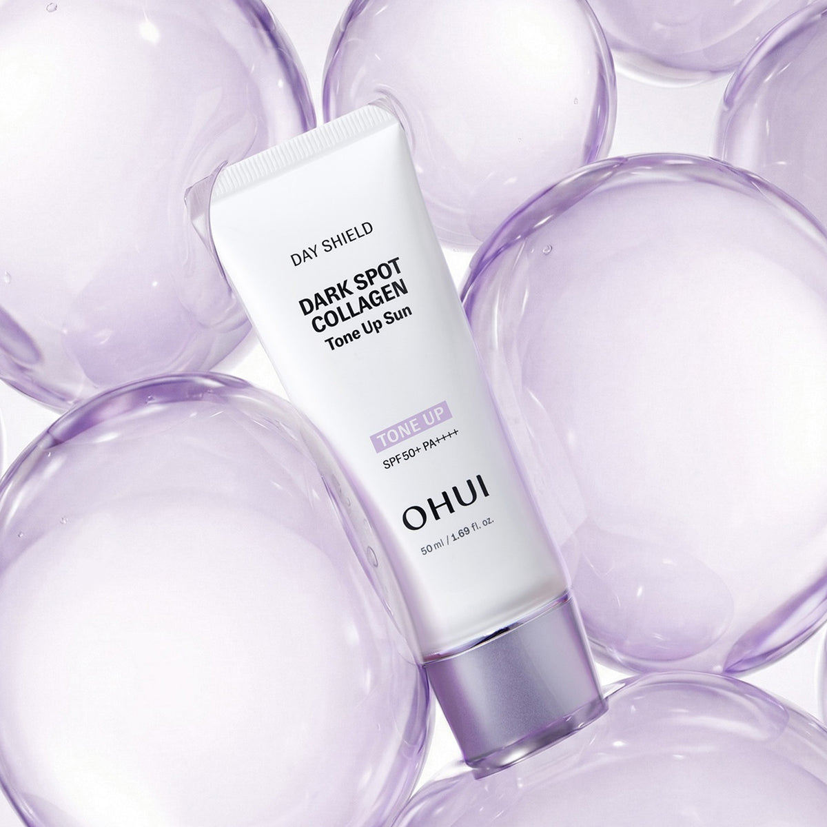 OHUI Day Shield Anti-Aging Dark Spot Collagen Tone-Up Sunscreen SPF50+ PA++++ 50ml