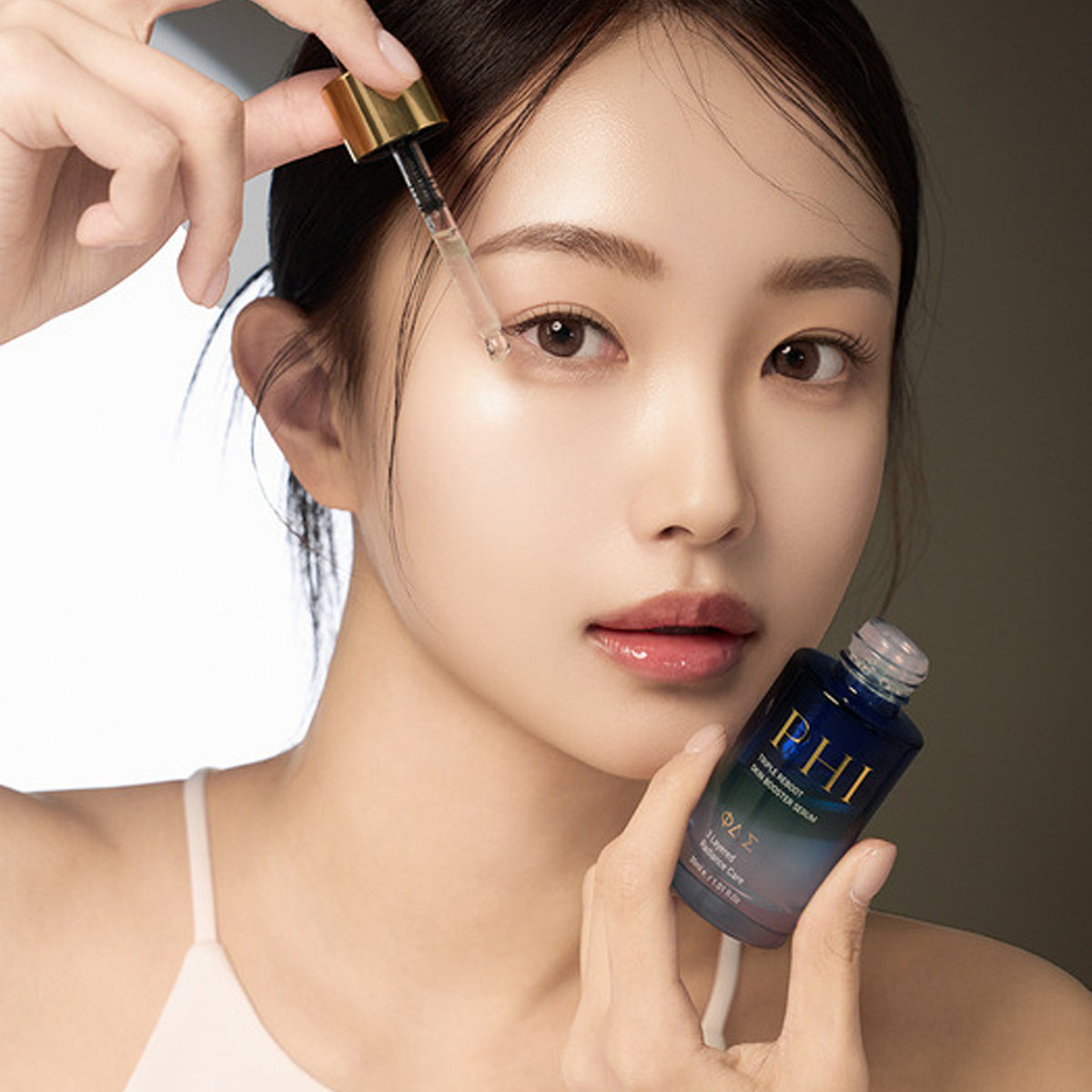 PHI BEAUTY Triple Reboot Skin Booster Serum (30ml) + Tension-Up Real Fit Mask 1 Box (4 ea)