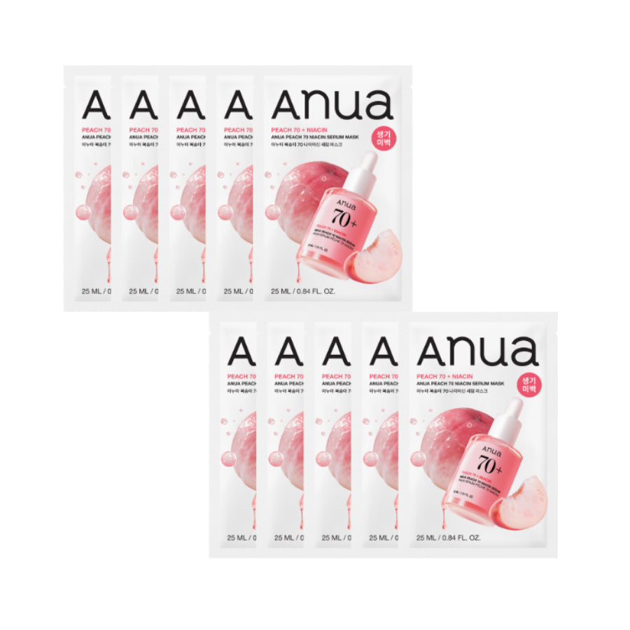 Anua Peach Niacinamide Serum Mask 25g 10 Sheets