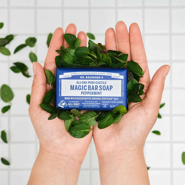 DR.BRONNER'S Peppermint Pure Castile Bar Soap 140g