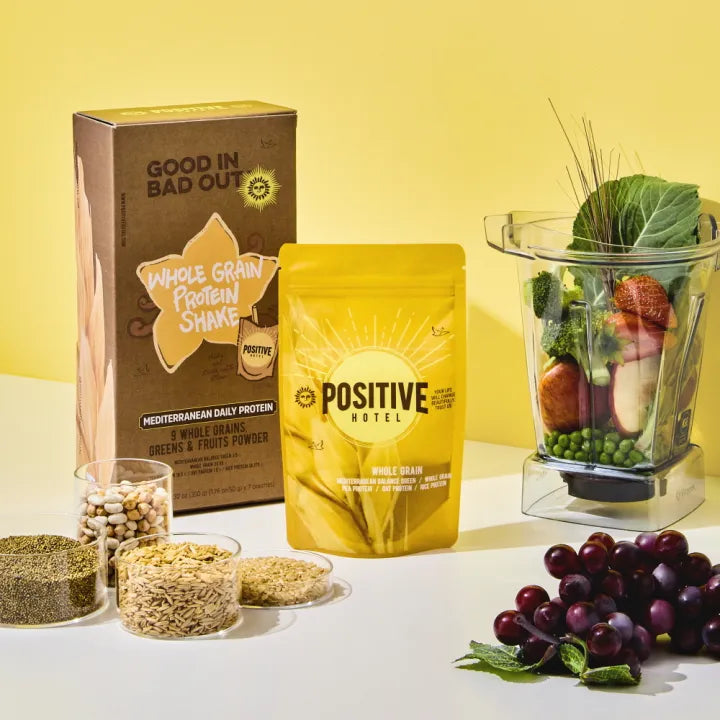 Shake de proteína de grano Mediterranean Bag Positive Hotel - Sartas de 45g × 9 (1 caja)