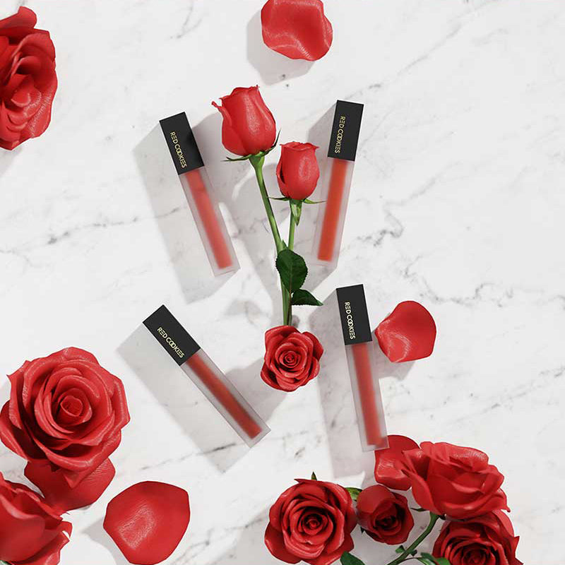 Galletas rojas de agua tinte de terciopelo 4g 5 colores