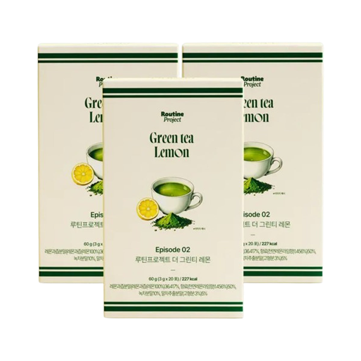 Proyecto de rutina La caja de Lemon 3 de té verde